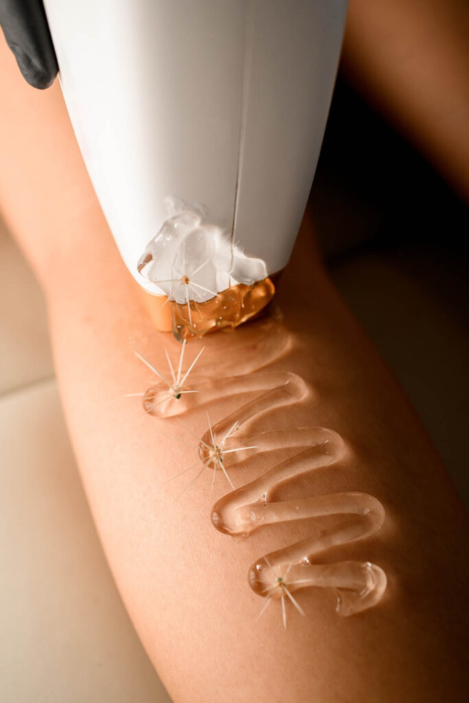 Cosmetic,Body,Care,Effective,Procedure,Of,Hair,Removal.,Thick,Transparent